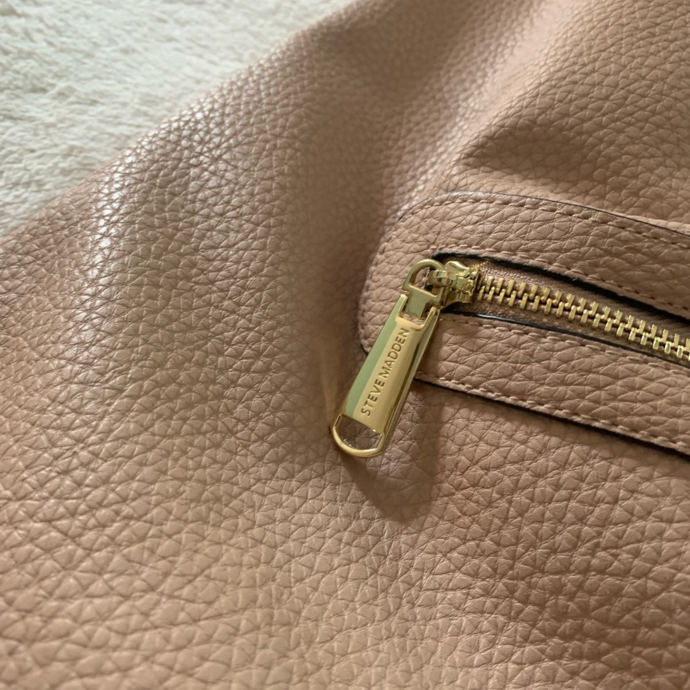 Steve Madden Pinky Beige Leather Hobo Bag - Picture 7 of 11